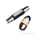 Mini Led UV 365nm Torch Stone Detector Black